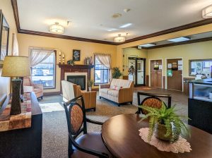 The lobby of Bethel Pointe Health and Rehabiliation