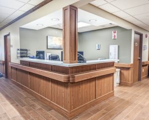 The nurses station at Bethel Point Health and Rehabilitation