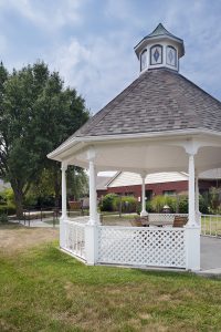 The pergola of Bethel Pointe Health and Rehabilitation.